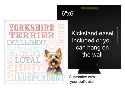 Yorkie Personalized 6" Sign or 3.5" Fridge Magnet