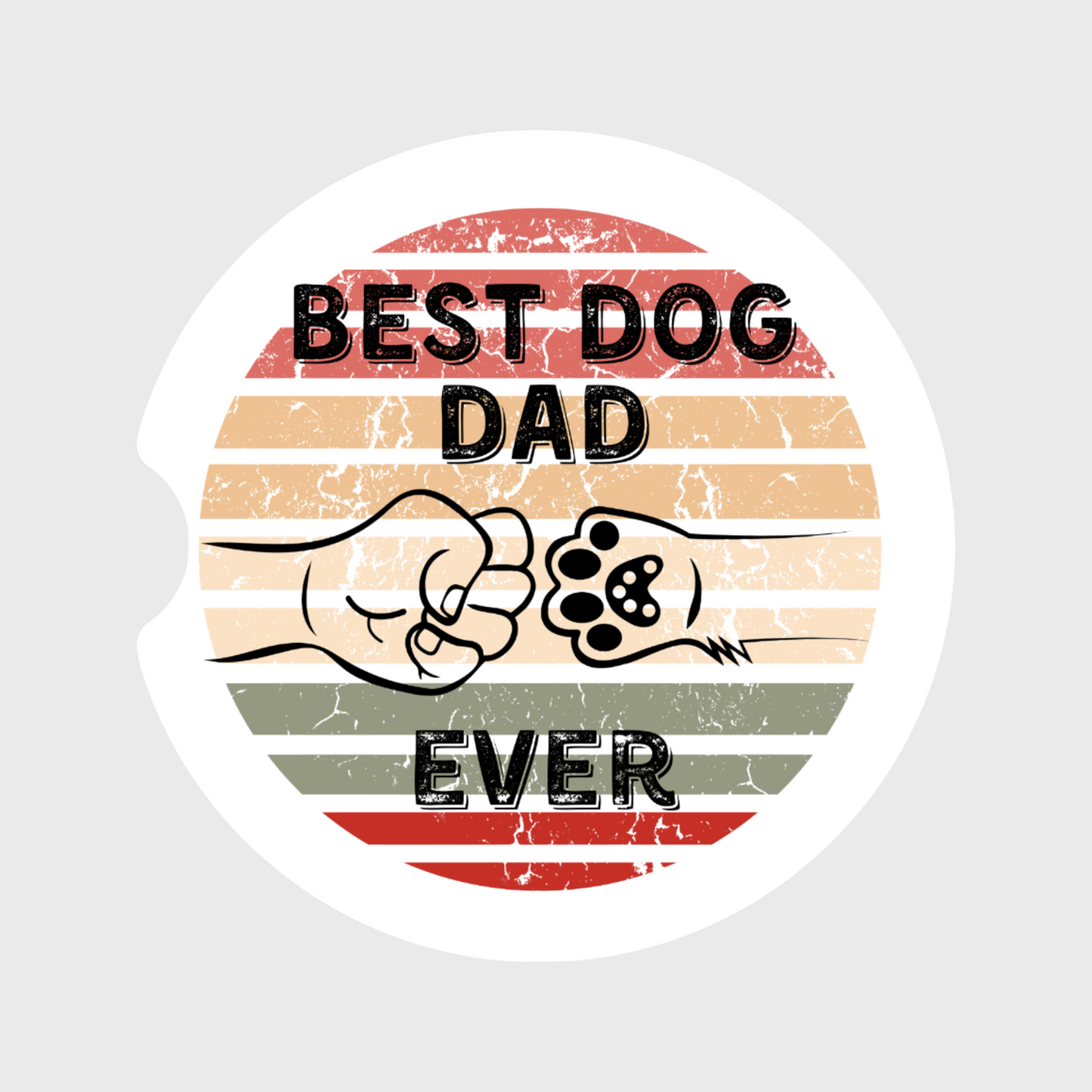 Best Dog Dad Ever Car Coaster