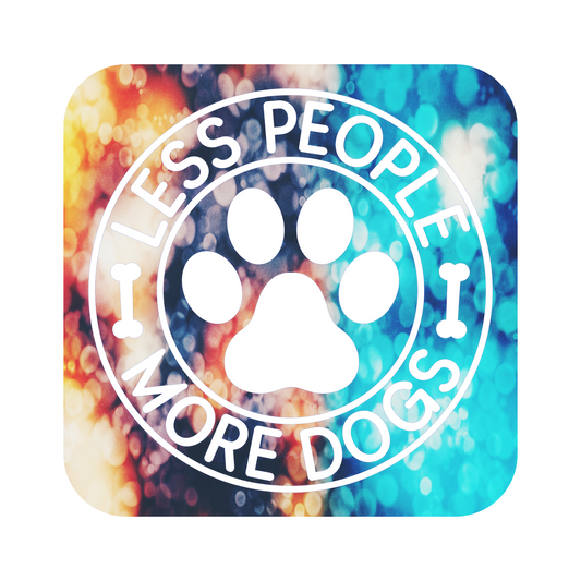 Less People More Dogs Fridge Magnet