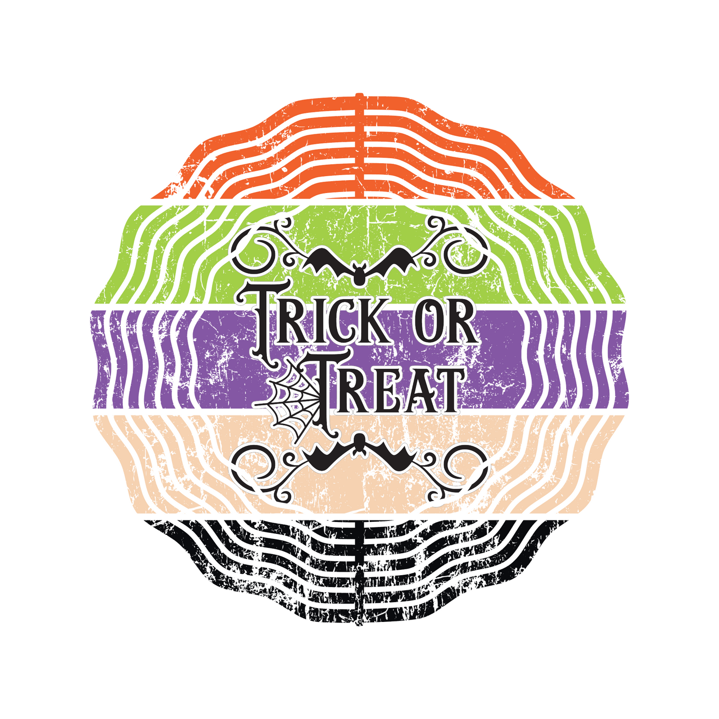 Trick or Treat Halloween Metal Wind Spinner 8"